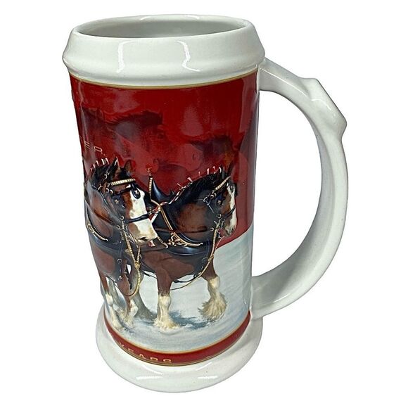 Budweiser 25th Anniversary Holiday Stein Vintage 2004 Limited Edition - Picture 3 of 9